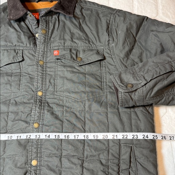 The American Outdoorsman Quilted Field Jacket Men’s XL Gray Brown Fall Layering - Picture 8 of 12